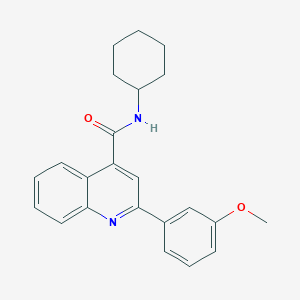 molecular formula C23H24N2O2 B3481389 N-cyclohexyl-2-(3-methoxyphenyl)quinoline-4-carboxamide 