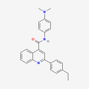 molecular formula C26H25N3O B3481404 N-[4-(dimethylamino)phenyl]-2-(4-ethylphenyl)quinoline-4-carboxamide 