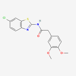 molecular formula C17H15ClN2O3S B3481488 N~1~-(6-chloro-1,3-benzothiazol-2-yl)-2-(3,4-dimethoxyphenyl)acetamide 