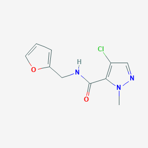 molecular formula C10H10ClN3O2 B3481563 4-CHLORO-N-[(FURAN-2-YL)METHYL]-1-METHYL-1H-PYRAZOLE-5-CARBOXAMIDE 