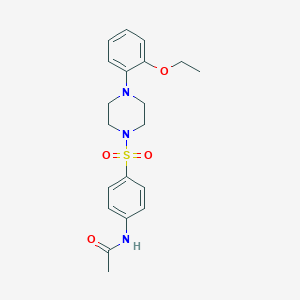 molecular formula C20H25N3O4S B3481932 N-(4-{[4-(2-ethoxyphenyl)piperazin-1-yl]sulfonyl}phenyl)acetamide 