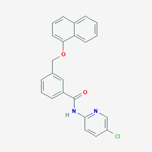 molecular formula C23H17ClN2O2 B3481945 N~1~-(5-CHLORO-2-PYRIDYL)-3-[(1-NAPHTHYLOXY)METHYL]BENZAMIDE 