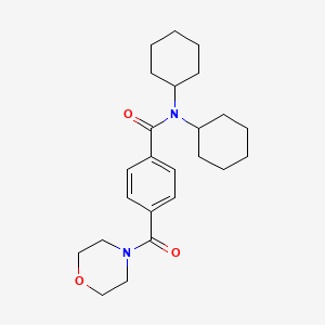 molecular formula C24H34N2O3 B3481957 N~1~,N~1~-DICYCLOHEXYL-4-(MORPHOLINOCARBONYL)BENZAMIDE 