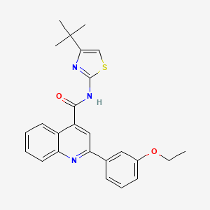 molecular formula C25H25N3O2S B3482069 N-(4-TERT-BUTYL-13-THIAZOL-2-YL)-2-(3-ETHOXYPHENYL)QUINOLINE-4-CARBOXAMIDE 