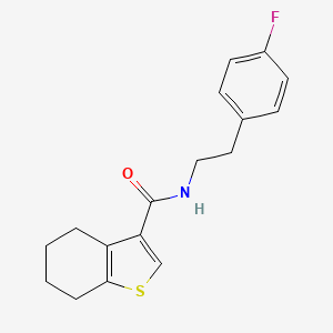 molecular formula C17H18FNOS B3482084 N-[2-(4-fluorophenyl)ethyl]-4,5,6,7-tetrahydro-1-benzothiophene-3-carboxamide 