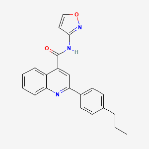 molecular formula C22H19N3O2 B3482177 N-(1,2-oxazol-3-yl)-2-(4-propylphenyl)quinoline-4-carboxamide 