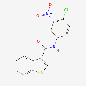 molecular formula C15H9ClN2O3S B3482253 N-(4-chloro-3-nitrophenyl)-1-benzothiophene-3-carboxamide 