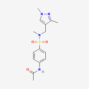 molecular formula C15H20N4O3S B3482257 N-(4-{[(13-DIMETHYL-1H-PYRAZOL-4-YL)METHYL](METHYL)SULFAMOYL}PHENYL)ACETAMIDE 