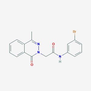 molecular formula C17H14BrN3O2 B3482284 N-(3-bromophenyl)-2-(4-methyl-1-oxophthalazin-2(1H)-yl)acetamide CAS No. 444935-90-4