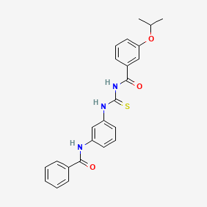 molecular formula C24H23N3O3S B3482358 N-({3-[(phenylcarbonyl)amino]phenyl}carbamothioyl)-3-(propan-2-yloxy)benzamide 