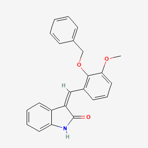 molecular formula C23H19NO3 B3482453 3-[2-(benzyloxy)-3-methoxybenzylidene]-1,3-dihydro-2H-indol-2-one 
