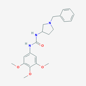molecular formula C21H27N3O4 B034825 1-(1-Benzylpyrrolidin-3-yl)-3-(3,4,5-trimethoxyphenyl)urea CAS No. 19985-28-5