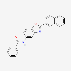 molecular formula C24H16N2O2 B3482510 N-[2-(naphthalen-2-yl)-1,3-benzoxazol-5-yl]benzamide 