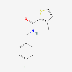 molecular formula C13H12ClNOS B3482526 N-(4-chlorobenzyl)-3-methylthiophene-2-carboxamide 