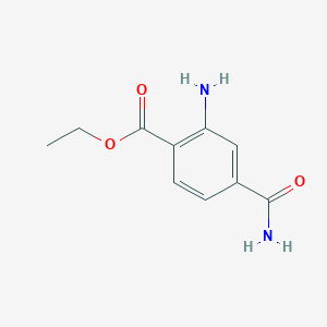 molecular formula C10H12N2O3 B034829 Ethyl 2-amino-4-carbamoylbenzoate CAS No. 103147-58-6
