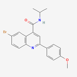 molecular formula C20H19BrN2O2 B3482997 6-bromo-2-(4-methoxyphenyl)-N-(propan-2-yl)quinoline-4-carboxamide 