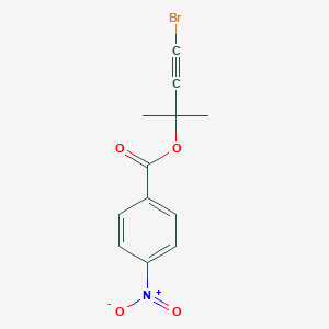 molecular formula C12H10BrNO4 B034831 Benzoic acid, p-nitro-, 4-bromo-2-methyl-3-butyn-2-yl ester CAS No. 100123-29-3