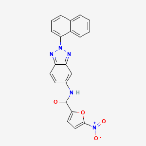 molecular formula C21H13N5O4 B3483212 N-(2-naphthalen-1-ylbenzotriazol-5-yl)-5-nitrofuran-2-carboxamide 