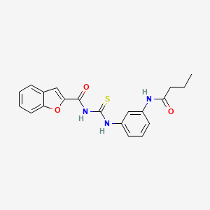 molecular formula C20H19N3O3S B3483292 N-{[3-(butanoylamino)phenyl]carbamothioyl}-1-benzofuran-2-carboxamide 