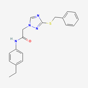 molecular formula C19H20N4OS B3483315 2-[3-(Benzylsulfanyl)-1H-1,2,4-triazol-1-YL]-N~1~-(4-ethylphenyl)acetamide 
