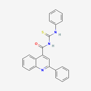 molecular formula C23H17N3OS B3483468 N-PHENYL-N'-[(2-PHENYL-4-QUINOLYL)CARBONYL]THIOUREA 