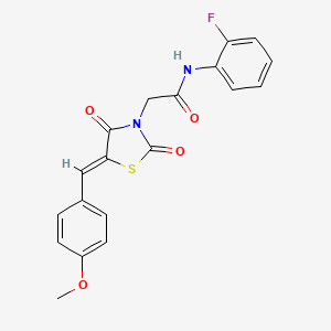 molecular formula C19H15FN2O4S B3483778 N-(2-fluorophenyl)-2-[(5Z)-5-(4-methoxybenzylidene)-2,4-dioxo-1,3-thiazolidin-3-yl]acetamide 