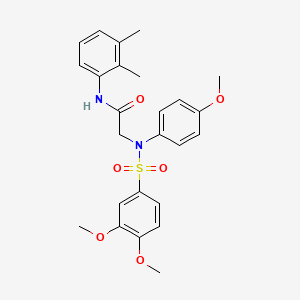 molecular formula C25H28N2O6S B3483869 N~2~-[(3,4-dimethoxyphenyl)sulfonyl]-N-(2,3-dimethylphenyl)-N~2~-(4-methoxyphenyl)glycinamide 