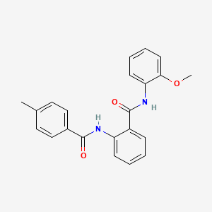 molecular formula C22H20N2O3 B3484001 N-(2-METHOXYPHENYL)-2-(4-METHYLBENZAMIDO)BENZAMIDE 