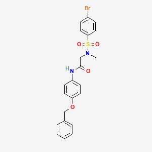 molecular formula C22H21BrN2O4S B3484168 N-[4-(benzyloxy)phenyl]-N~2~-[(4-bromophenyl)sulfonyl]-N~2~-methylglycinamide 