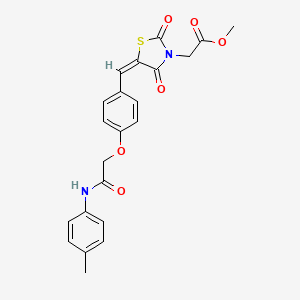 molecular formula C22H20N2O6S B3484364 methyl [(5E)-5-(4-{2-[(4-methylphenyl)amino]-2-oxoethoxy}benzylidene)-2,4-dioxo-1,3-thiazolidin-3-yl]acetate 