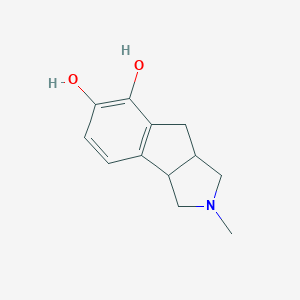 molecular formula C12H15NO2 B034846 Indeno[1,2-c]pyrrole-6,7-diol, 1,2,3,3a,8,8a-hexahydro-2-methyl-(9CI) CAS No. 103810-34-0