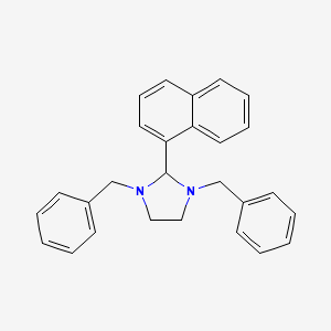 molecular formula C27H26N2 B3484634 1,3-dibenzyl-2-(naphthalen-1-yl)imidazolidine 