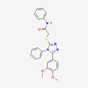 2-{[5-(3,4-dimethoxyphenyl)-4-phenyl-4H-1,2,4-triazol-3-yl]thio}-N-phenylacetamide