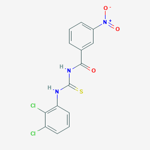 molecular formula C14H9Cl2N3O3S B3484937 N-[(2,3-dichlorophenyl)carbamothioyl]-3-nitrobenzamide 