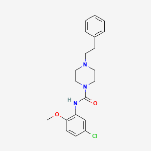 molecular formula C20H24ClN3O2 B3485032 N-(5-chloro-2-methoxyphenyl)-4-(2-phenylethyl)piperazine-1-carboxamide 