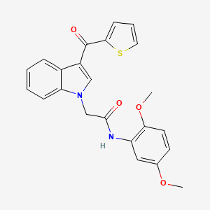 molecular formula C23H20N2O4S B3485674 N-(2,5-DIMETHOXYPHENYL)-2-[3-(THIOPHENE-2-CARBONYL)-1H-INDOL-1-YL]ACETAMIDE 