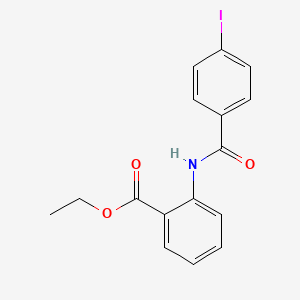 molecular formula C16H14INO3 B3485693 ethyl 2-[(4-iodobenzoyl)amino]benzoate 