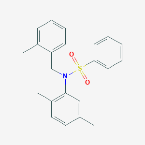 molecular formula C22H23NO2S B3485738 N-(2,5-dimethylphenyl)-N-(2-methylbenzyl)benzenesulfonamide 