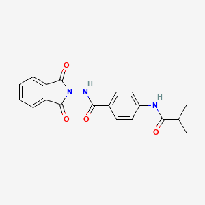 molecular formula C19H17N3O4 B3485777 N-(1,3-dioxo-1,3-dihydro-2H-isoindol-2-yl)-4-(isobutyrylamino)benzamide 