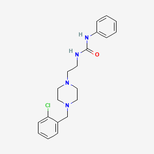 molecular formula C20H25ClN4O B3485786 N-{2-[4-(2-chlorobenzyl)-1-piperazinyl]ethyl}-N'-phenylurea 