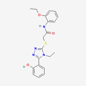 molecular formula C20H22N4O3S B3485797 N-(2-ethoxyphenyl)-2-{[4-ethyl-5-(2-hydroxyphenyl)-4H-1,2,4-triazol-3-yl]thio}acetamide 