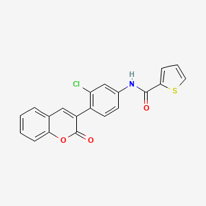 molecular formula C20H12ClNO3S B3485845 N-[3-chloro-4-(2-oxo-2H-chromen-3-yl)phenyl]-2-thiophenecarboxamide 