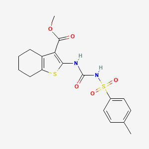 molecular formula C18H20N2O5S2 B3485858 Methyl 2-[(4-methylphenyl)sulfonylcarbamoylamino]-4,5,6,7-tetrahydro-1-benzothiophene-3-carboxylate 