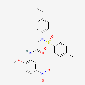 molecular formula C24H25N3O6S B3485877 N~2~-(4-ethylphenyl)-N~1~-(2-methoxy-5-nitrophenyl)-N~2~-[(4-methylphenyl)sulfonyl]glycinamide 