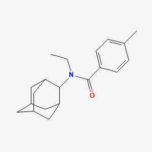 molecular formula C20H27NO B3485916 N-2-adamantyl-N-ethyl-4-methylbenzamide 