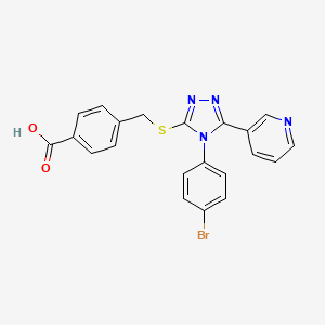 B3486067 4-({[4-(4-bromophenyl)-5-(3-pyridinyl)-4H-1,2,4-triazol-3-yl]thio}methyl)benzoic acid CAS No. 678558-55-9