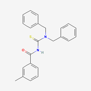 molecular formula C23H22N2OS B3486115 N-[(dibenzylamino)carbonothioyl]-3-methylbenzamide 