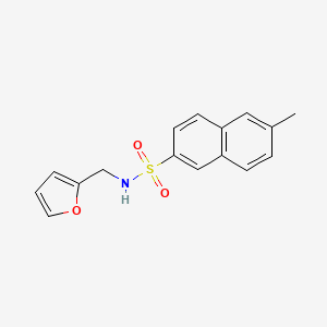 molecular formula C16H15NO3S B3486228 N-(furan-2-ylmethyl)-6-methylnaphthalene-2-sulfonamide 