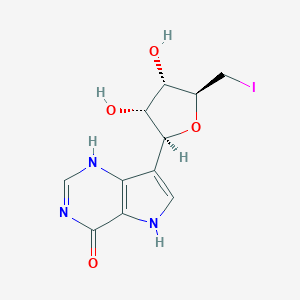molecular formula C11H12IN3O4 B034864 5'-Deoxy-5'-iodo-9-deazainosine CAS No. 102731-46-4