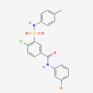 molecular formula C20H16BrClN2O3S B3486529 N-(3-bromophenyl)-4-chloro-3-[(4-methylphenyl)sulfamoyl]benzamide 